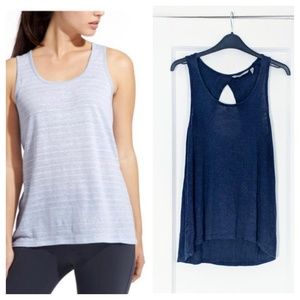Athleta Newport Linen Tank in Navy